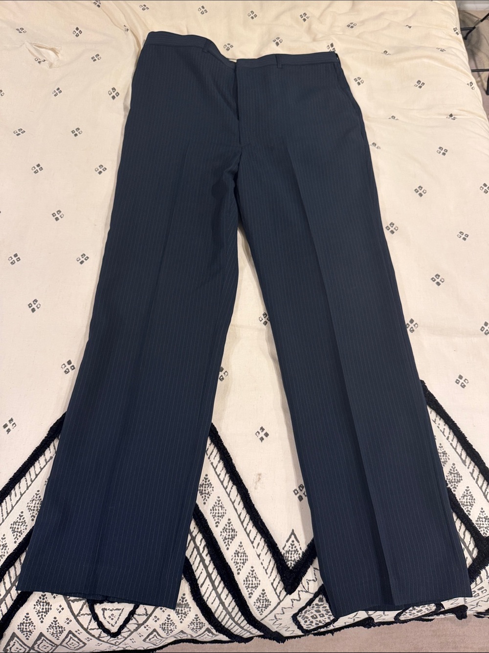 Haggar Dark Navy Pinstripe Dress Pants